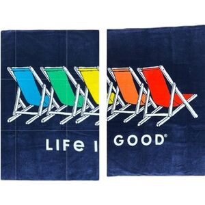 Life Is Good - ‘Beach Chairs’ Beach Towel. NWT. Firm!